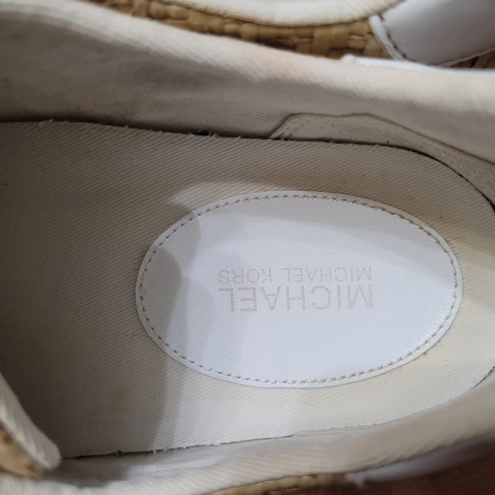 Michael Kors Women's White and Tan Sneakers - Picture 5 of 5